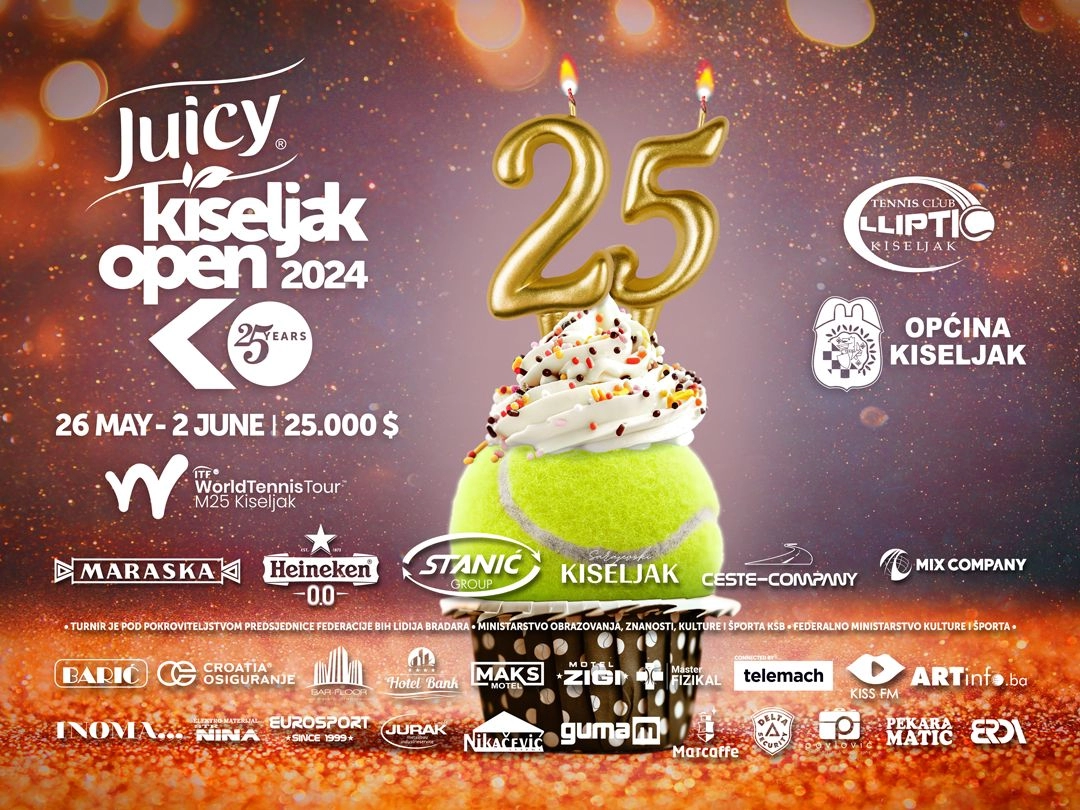 JUBILARNO IZDANJE "Juicy Kiseljak open" teniskog turnira
